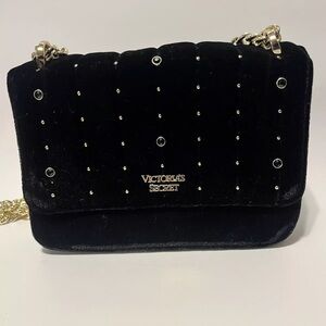 Victoria's Secret Black Velvet Bag